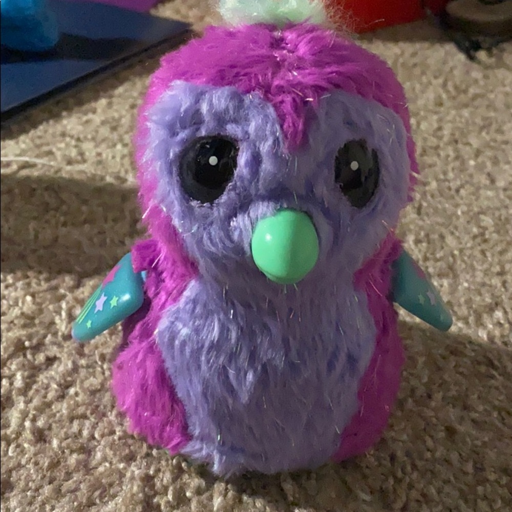 purple hatchimal bird